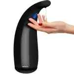 ISP automatic soap or detergent dispenser, nice design, 300 ml capacity, 22 cm high, glossy black, wholesale Supreva