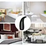 ISP automatic soap or detergent dispenser, nice design, 300 ml capacity, 22 cm high, glossy black, wholesale Supreva