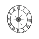 Retro style wall clock, black, metal, diameter 47.5 cm, wholesale Supreva