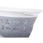 Collapsible laundry basket, Plastic/Silicone, 25 l, Grey/White, wholesale Supreva