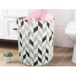 Cos de rufe pliabil din material textil, 45 litri, Multicolor, 40x35 cm, angro Supreva