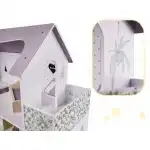 Wooden doll house - 70 cm - gray, wholesale