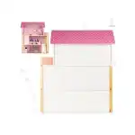Pink wooden doll house, multi-level, 70 cm, wholesale