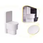 Wooden doll house - 70 cm - gray, wholesale