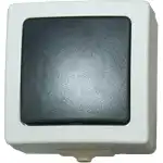 Switch, Simple switch applied, apparently, gray, IP44., wholesale Supreva