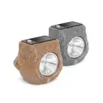 Lampa solara pentru exterior model piatra cenusie alb rece 85 x 67 x 70 mm 1 Buc., engros