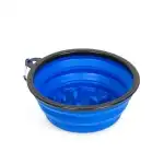Bol pliabil pentru hranire lenta, albastru, 180 x 130 x 70 mm, 1000 ml, engros