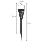 Lampa solara suspendata alb cald 7 x 7 x 36 (+10) cm, engros