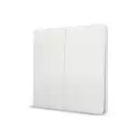 Comutator Kinetic de perete wireless 433 Mhz 2 circuite alb IP65, en gros