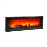 Semineu decorativ Bewello cu efect de flacari LED alimentare baterie / USB 60x10x20 cm, en gros