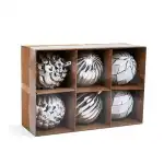 Set globuri pentru brad albe 6 buc, en gros