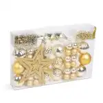 Set globuri pentru brad aurii 66 buc, angro