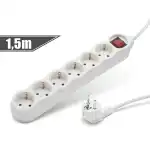 Delight - Prelungitor cu distribuitor 6 prize cu intrerupator - 15 m, angro