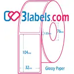 3labels гланцови бели етикети от премиум хартия за инкджет (inkjet) печат 32×104 мм, 600 бр.
