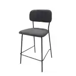 Scaun bar Nero, Gri, 47x51x89 cm, engros Supreva