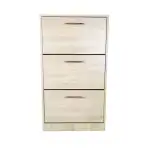 Szafka na buty Vario z trzema szufladami, dąb biały, 63x24x117 cm, hurtownia Supreva