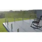 Pre-drilled glass panel for railing, 90x100x1 cm, wholesale Supreva