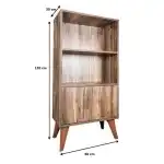 Retro library, brown, 60x30x120 cm, wholesale Supreva