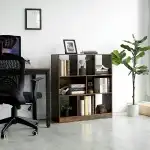 Biblioteca mini, maro, 86x28x94.5 cm, angro Supreva