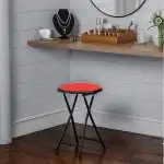 Malaga folding stool, red, 30x30x45 cm, wholesale Supreva