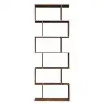 Zig-zag library, brown, 70x24x190.5 cm, wholesale Supreva