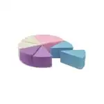 Set of 8 Makeup Sponges, for foundation, triangular, Chique