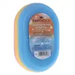 Bath sponge, Top Choice, oval, tricolor
