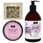 PEONIA készlet: tusfürdő 500 ml, testápoló krém 200 ml (széna)