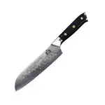 Cutit de bucatarie santoku profesional MRK PRESTIGE din otel de damasc, cu lama de 17 cm, angro