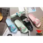 Дамски джапанки на едро 36-41 EVA+PVC многоцветни с фламинго