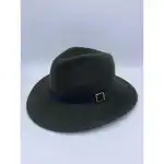 Czapka myśliwska męska, wykonana z wełny, z paskiem
