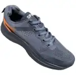 Pantofi sport barbat, primavara/vara, 40-45, textil, gri-portocaliu, "Sport"