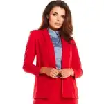 A240, Elegant jacket without fastening, Red S