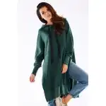 M279, Długa, luźna bluza z kapturem streetwear, Zielony One size