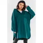 M281, Oversizowa rozpinana bluza dresowa, Niebieski One size