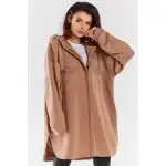 M281, Oversizowa rozpinana bluza dresowa, Beż One size