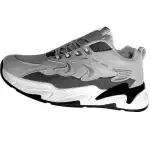Pantofi sport barbat, 39-44, material inlocuitor, primavara/toamna, gri-alb-negru