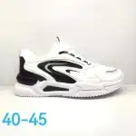 Pantofi sport barbat, 40-45, alb-negru, material inlocuitor, primavara/toamna, H&Q