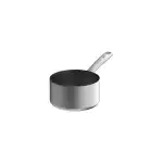 Grafit serpenyő, 16cm, 1,6L, hosszú nyél, Újrahasznosított rozsdamentes acél, Ezüst 5413821365411, nagyker