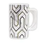 Kubek XXL Art Deco Łuki  z porcelany New Bone