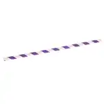 PAPER DRINKING STRAW, striped pattern, size 197x6mm, purple color, 150PCS/SET, wholesale