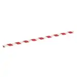 PAPER DRINKING STRAW, striped pattern, size 197x6mm, red color, 100PCS/SET, wholesale
