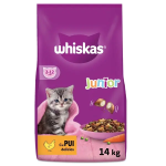 Whiskas Junior száraz macskaeledel csirkével 14kg, nagykereskedelem