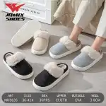 Papuci de casa femeie, tip botosi, 36-41, cu blana, talpa din EVA de 3.8cm, cu dungi, multicolor, Jomix Shoes, angro, MD9635, en gros