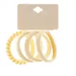 Set of 4 Sela hair elastics, cream x83 Wholesale Supreva