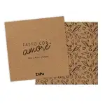 Опаковка от 20 крафт хартиени салфетки, Fatto con Amore, Ziipa> ZIP.0007 на едро