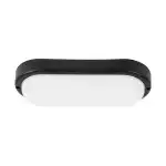 Bat LED oval 12W 6400K 100lm/W IP65, negru, angro