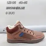 Tenisi barbat, 40-45, cu captuseala, inalti, maro-albastru, "Fashion", Jomix Shoes, angro, UZ-06