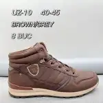 Tenisi barbat, 40-45, cu captuseala, inalti, maro-gri, Jomix Shoes, angro, UZ-10