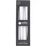 CONICAL CANDLE 245 MM 4 PCS WHITE, wholesale Supreva